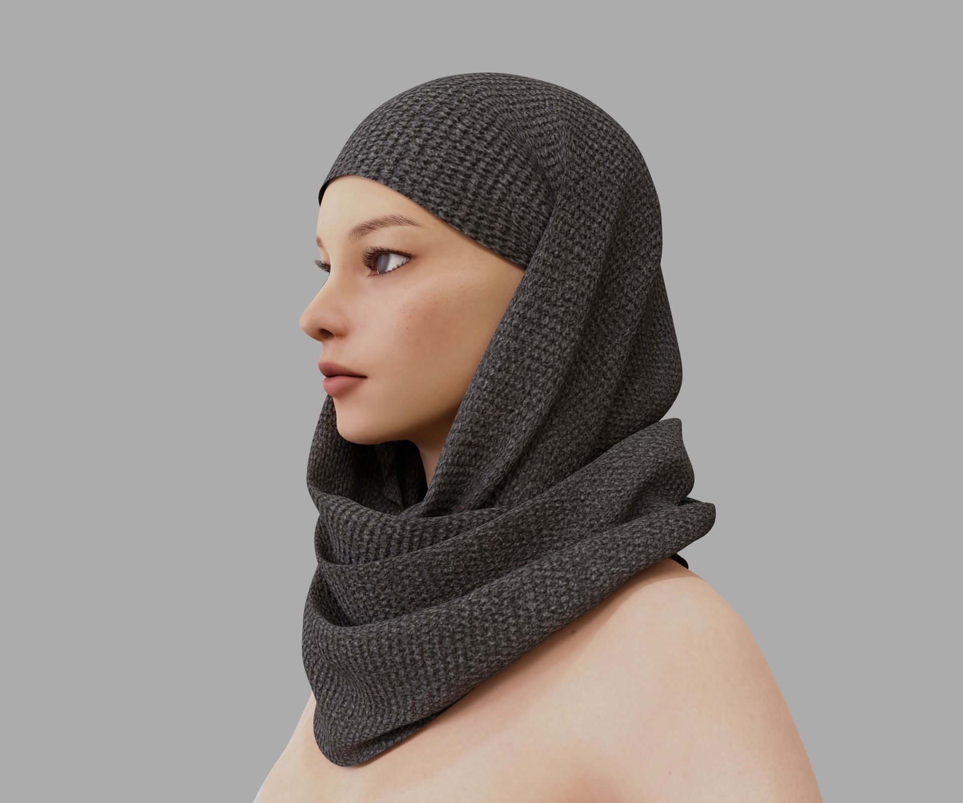 Shawl 3D model_2