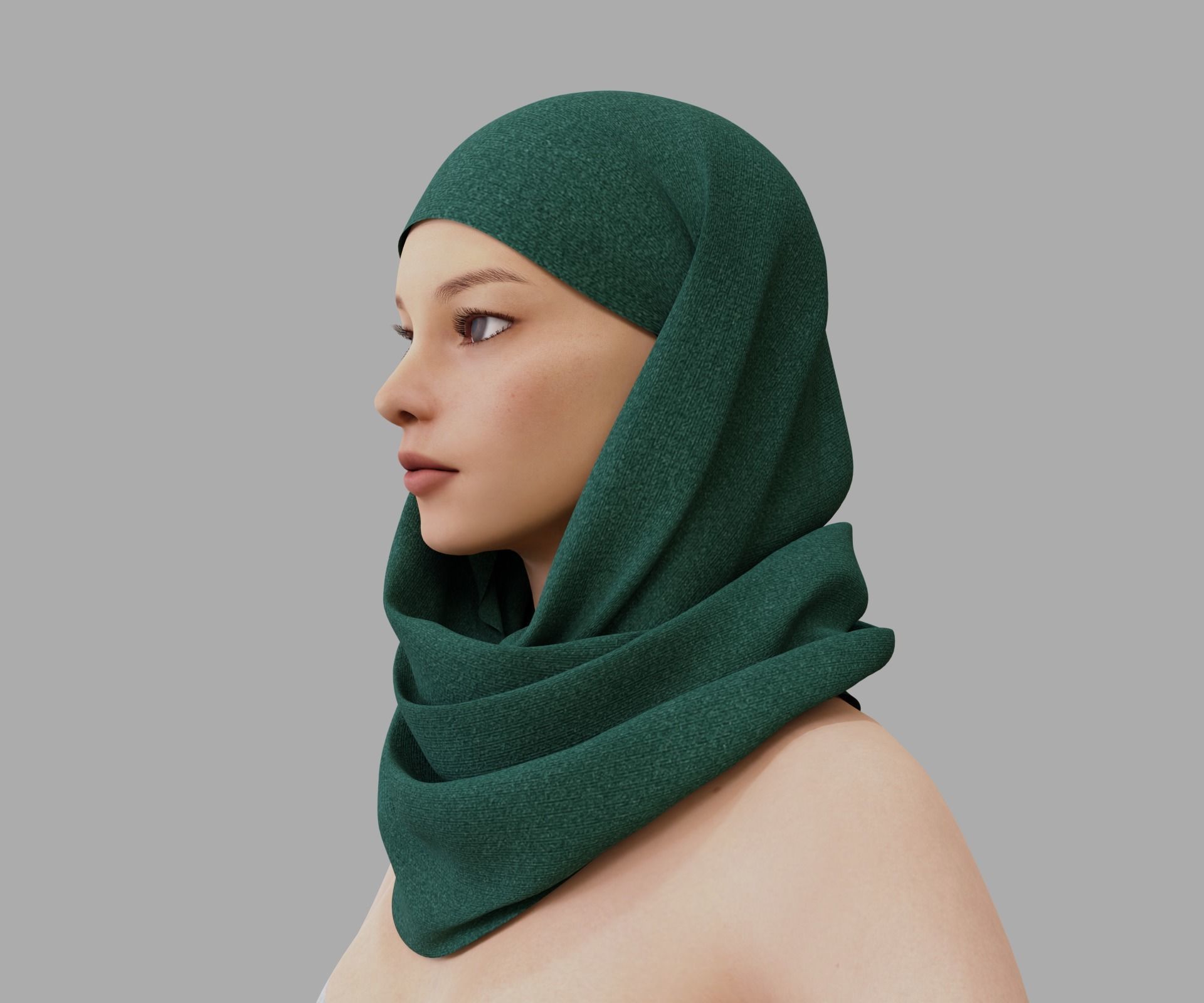 Shawl 3D model_1