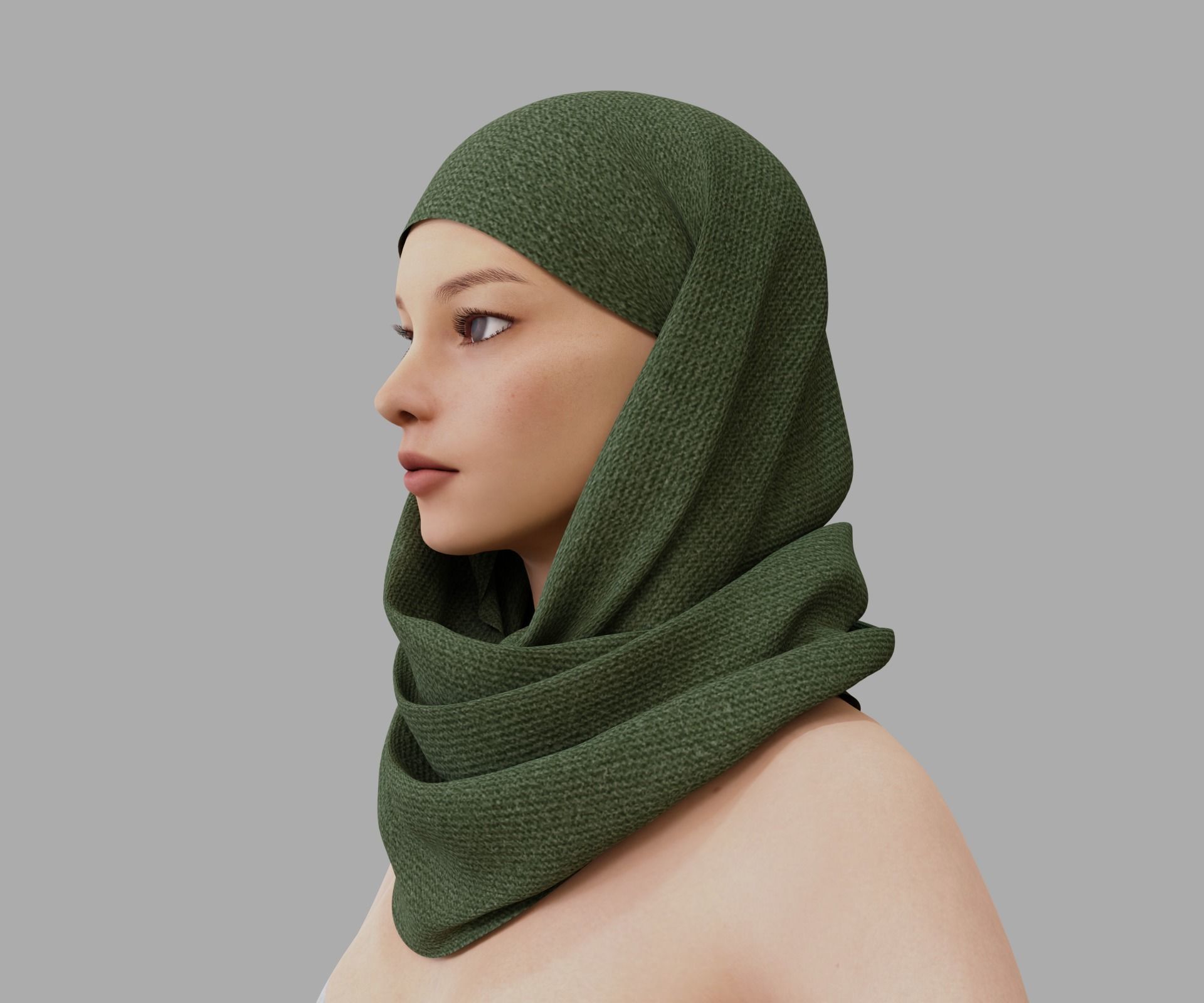 Shawl 3D model_6