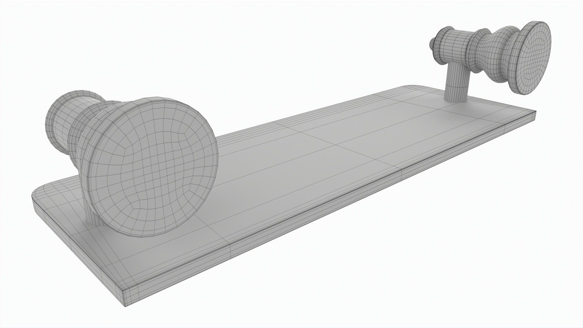 Bathroom Glass Shower Shelf 3D model_7