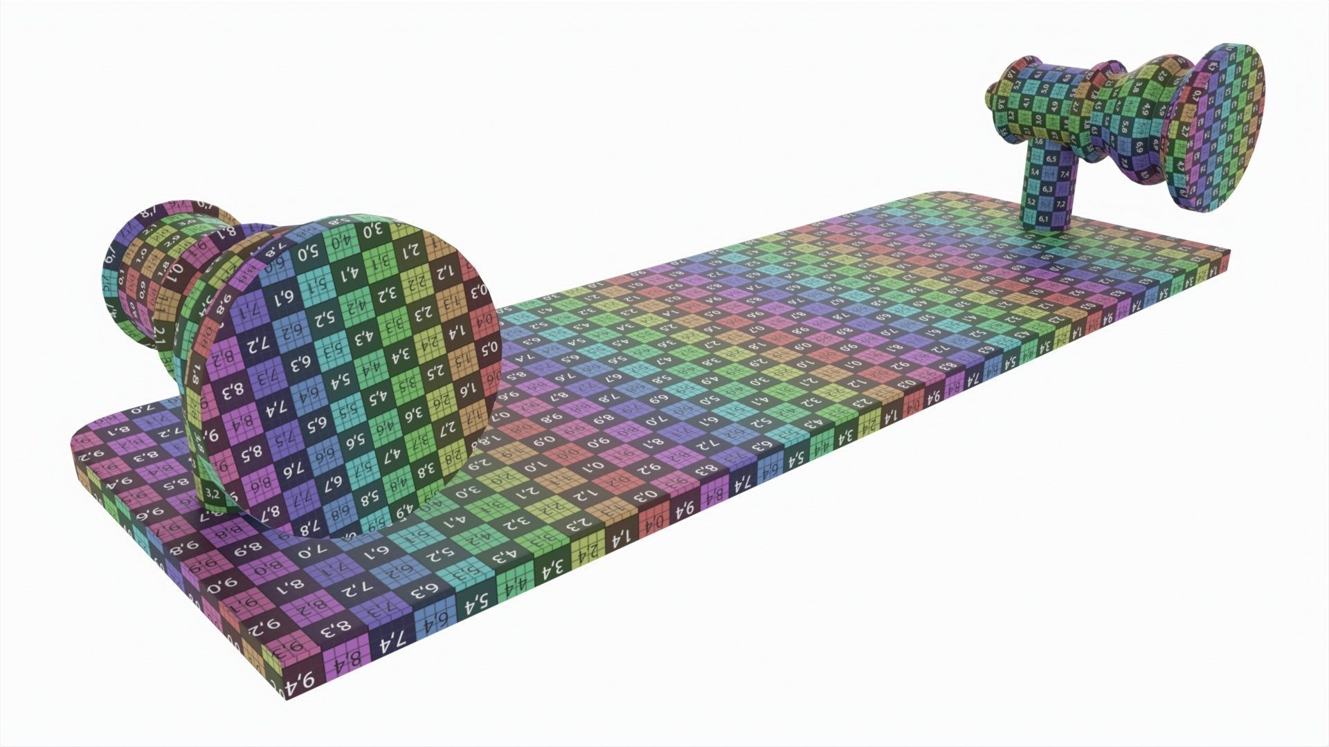 Bathroom Glass Shower Shelf 3D model_9