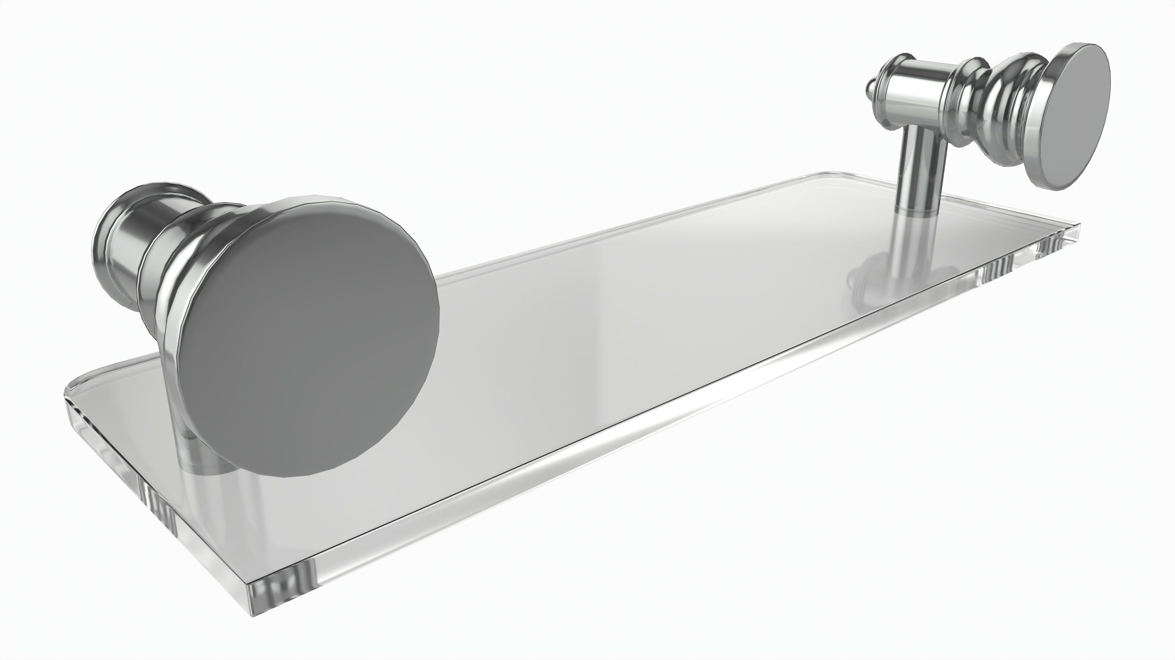 Bathroom Glass Shower Shelf 3D model_2