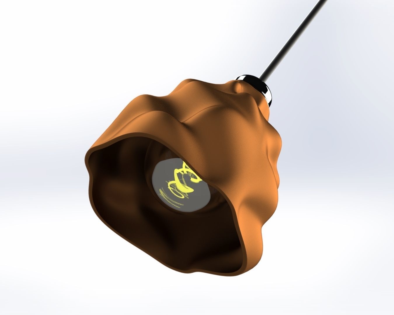 3d model wrinkled lampshade-Ready to print  3D print model_9