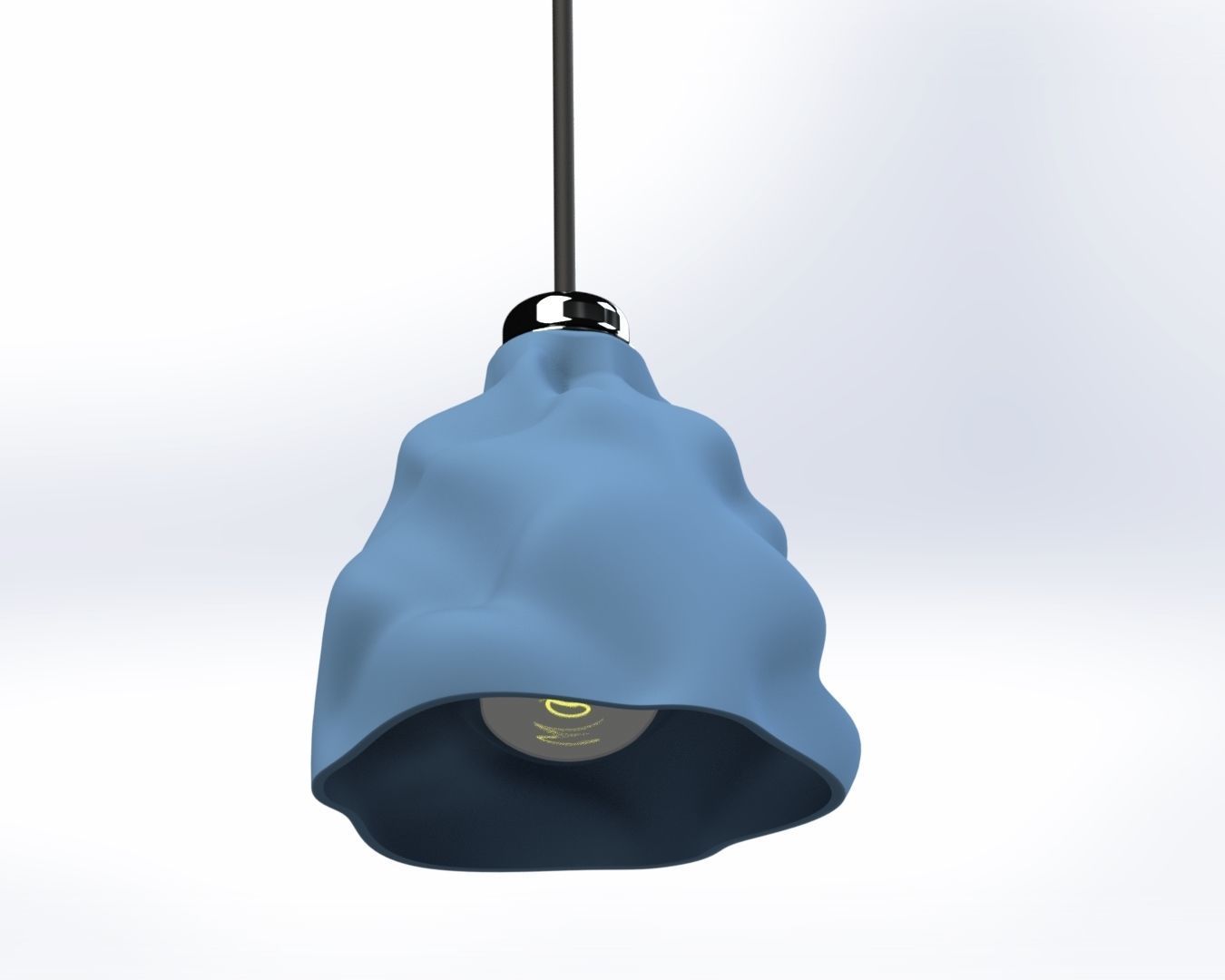 3d model wrinkled lampshade-Ready to print  3D print model_5