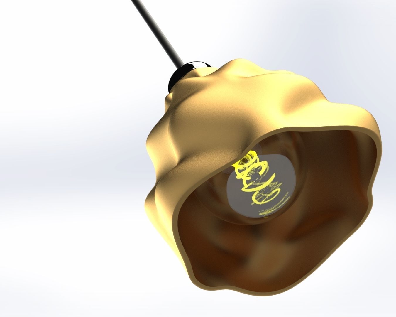 3d model wrinkled lampshade-Ready to print  3D print model_6