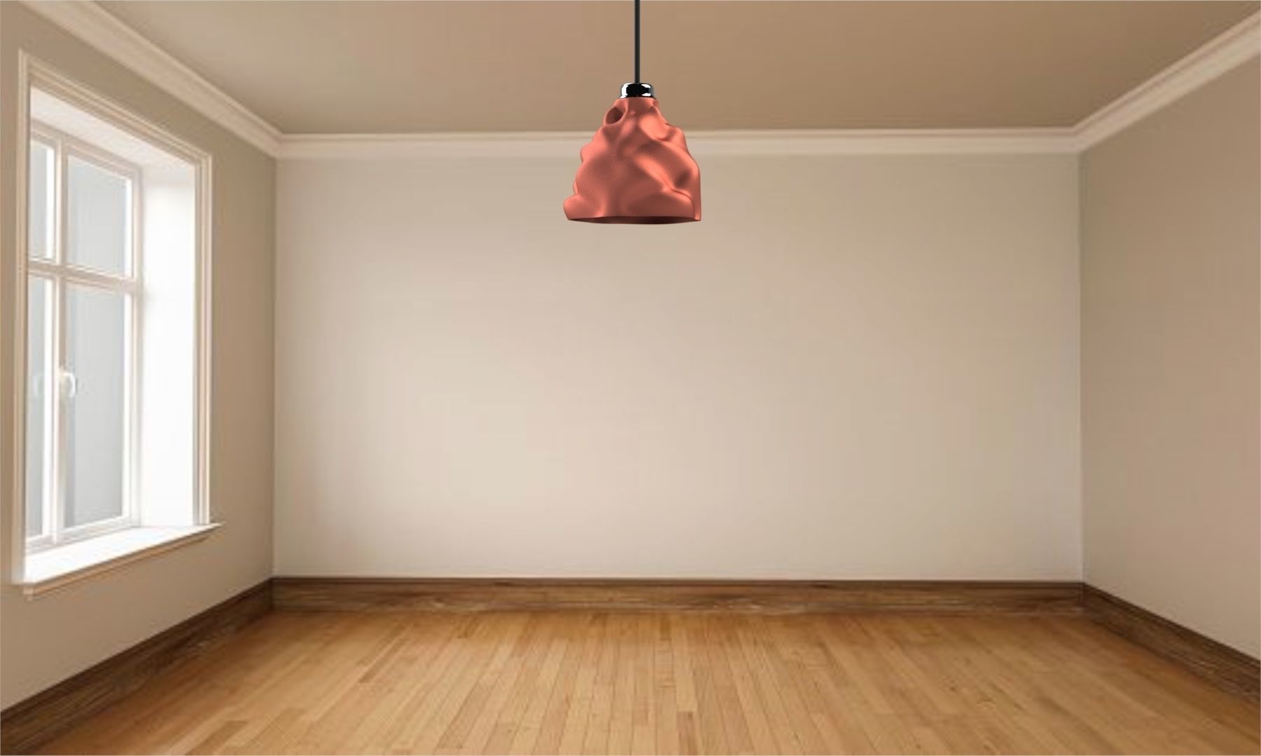 3d model wrinkled lampshade-Ready to print  3D print model_23