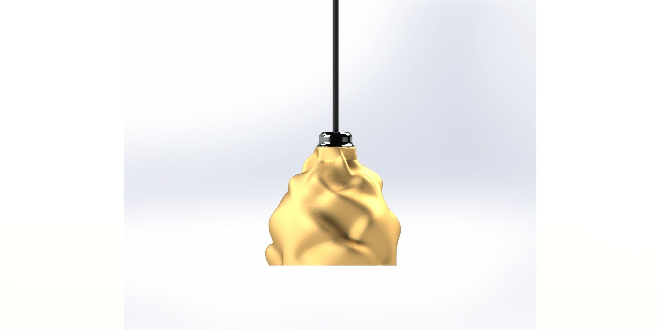 3d model wrinkled lampshade-Ready to print  3D print model_7