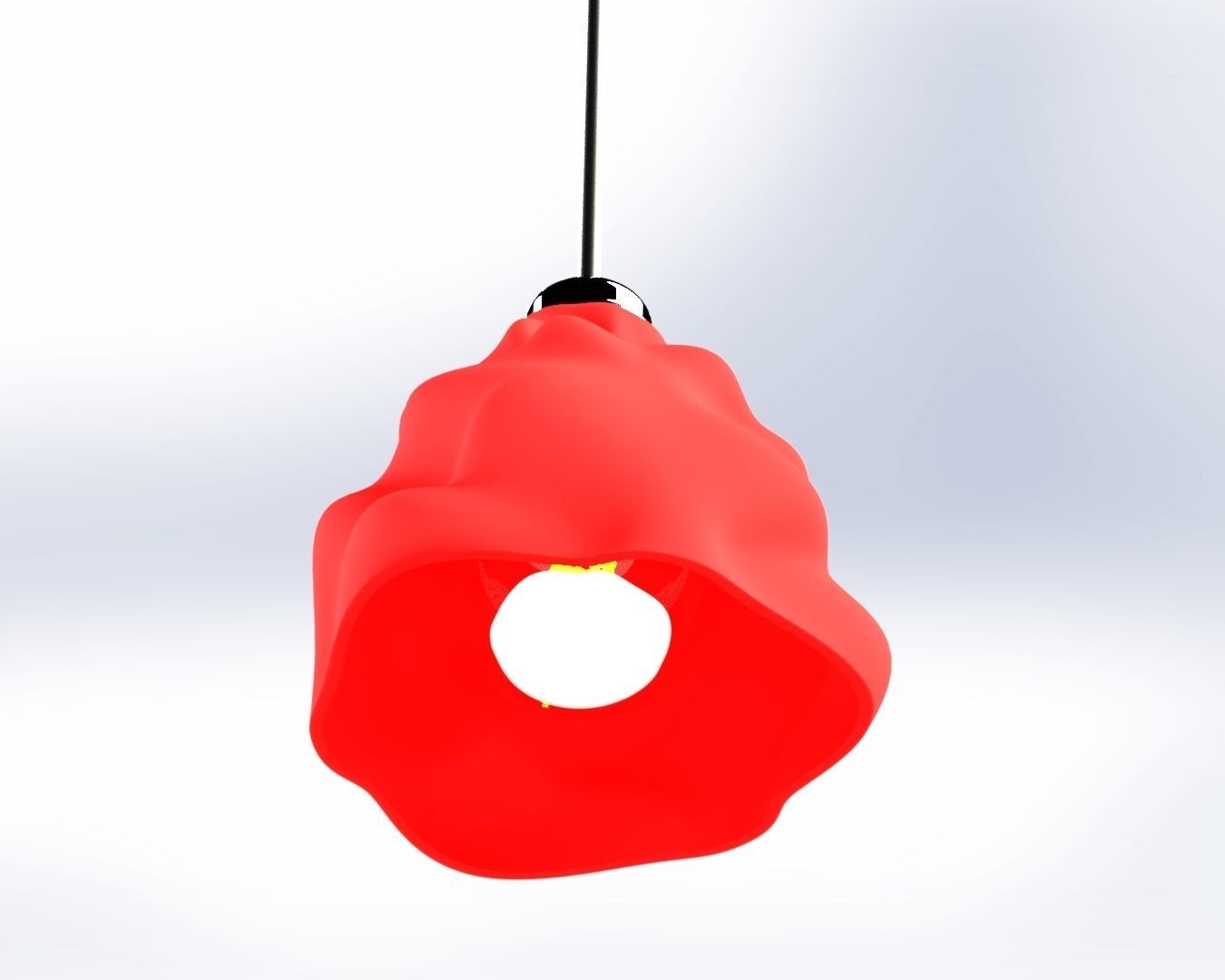 3d model wrinkled lampshade-Ready to print  3D print model_4