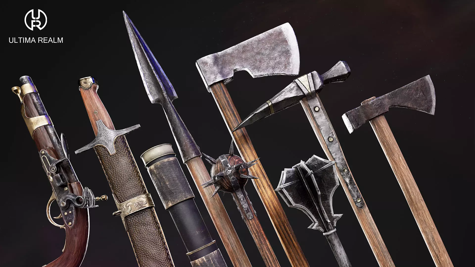 Medieval Weapon Pack 3D Model Collection_0