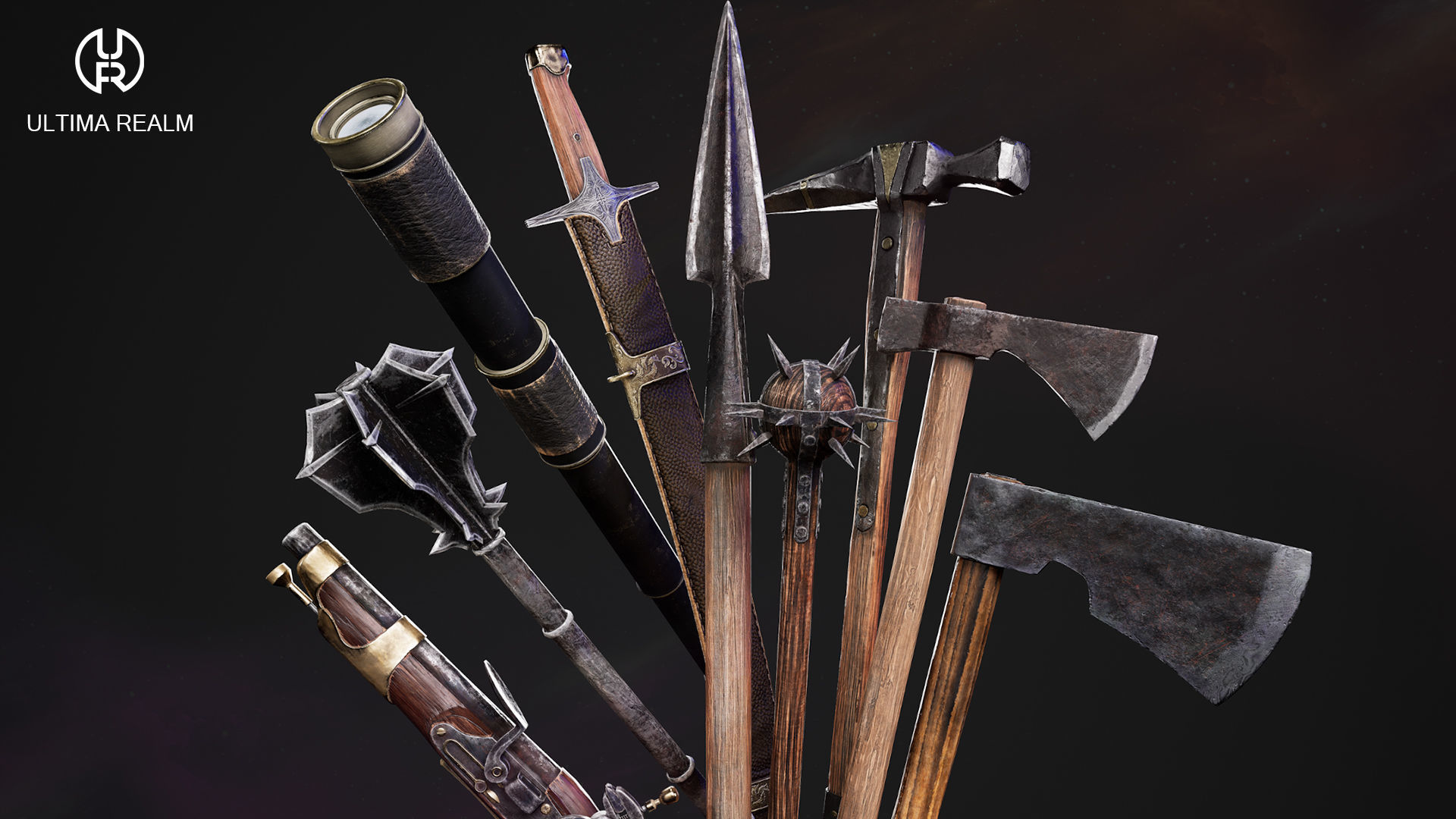 Medieval Weapon Pack 3D Model Collection_27