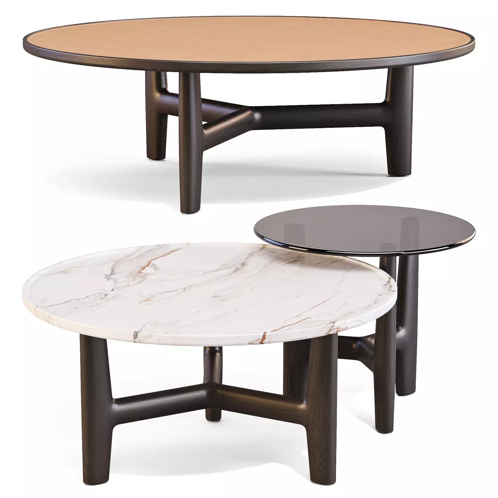 Porada Tillow - Coffee and Side Tables Set 02 3D model_0