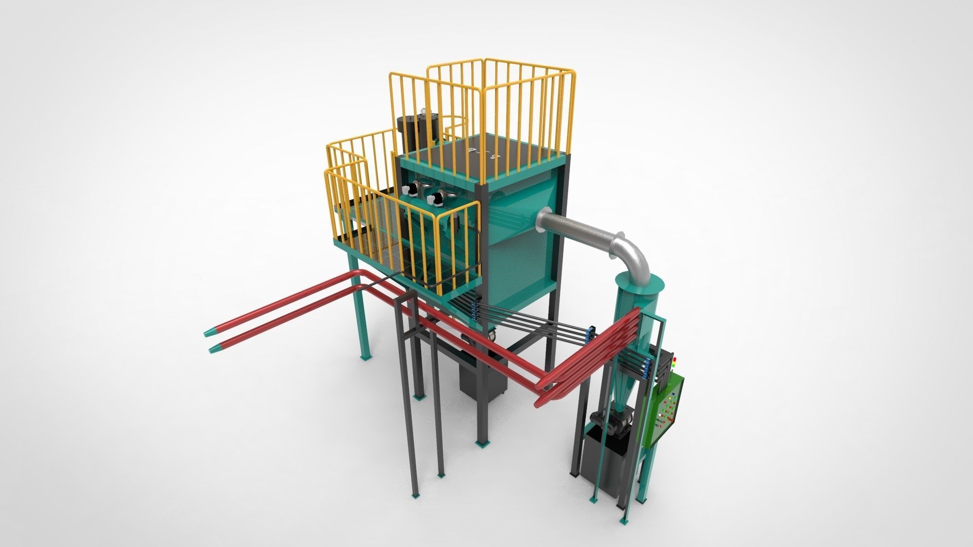 dust collecting system 3D model_4