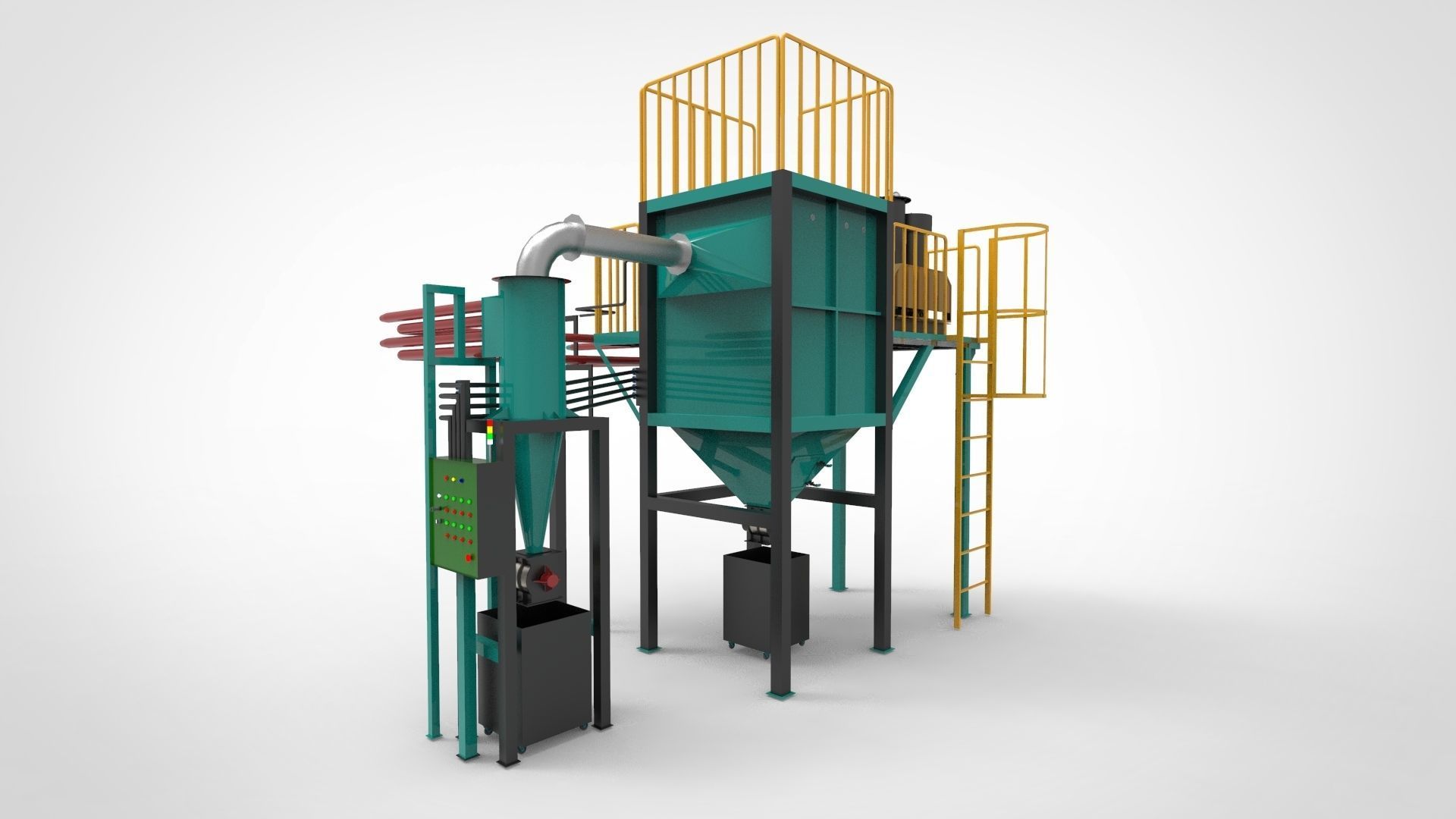 dust collecting system 3D model_1