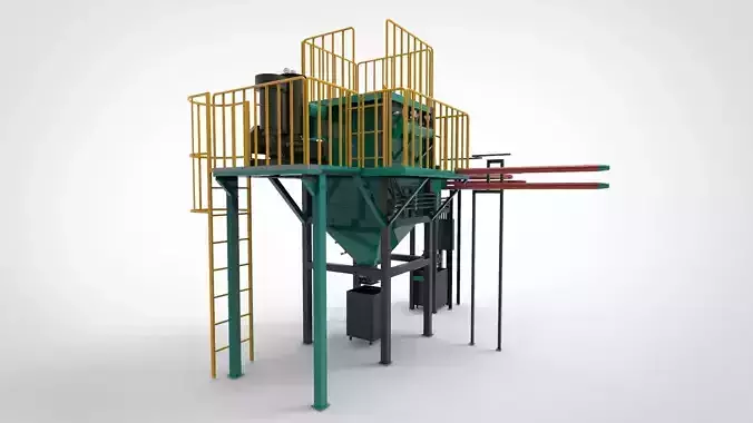 dust collecting system 3D model