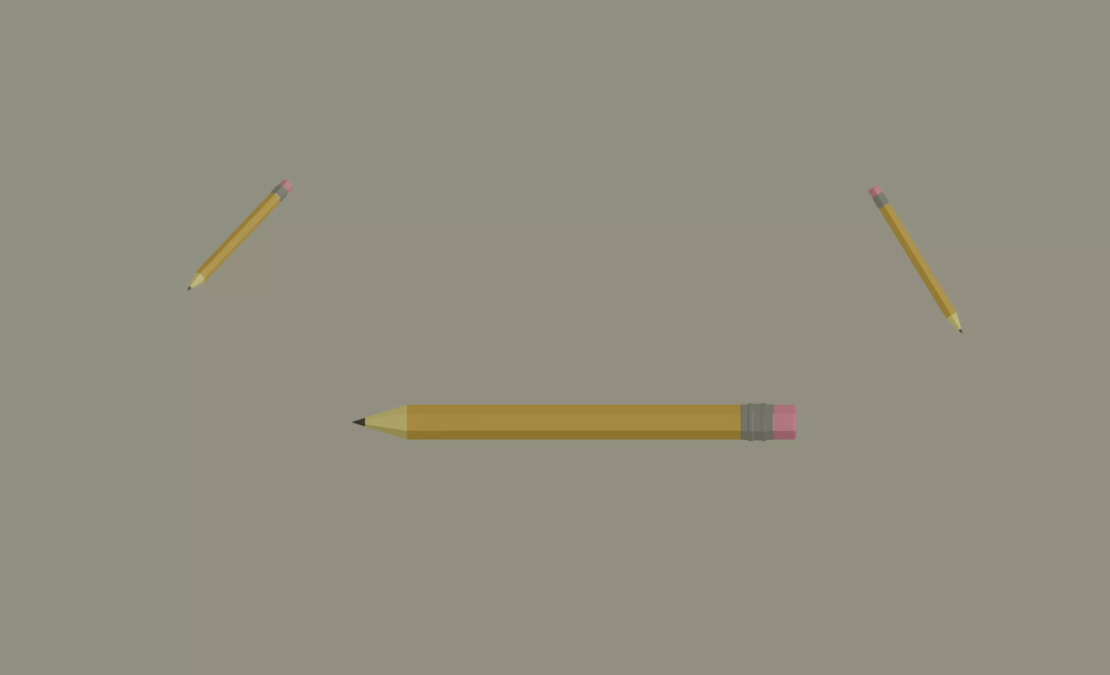 Toon Pencil Low-poly 3D model_0
