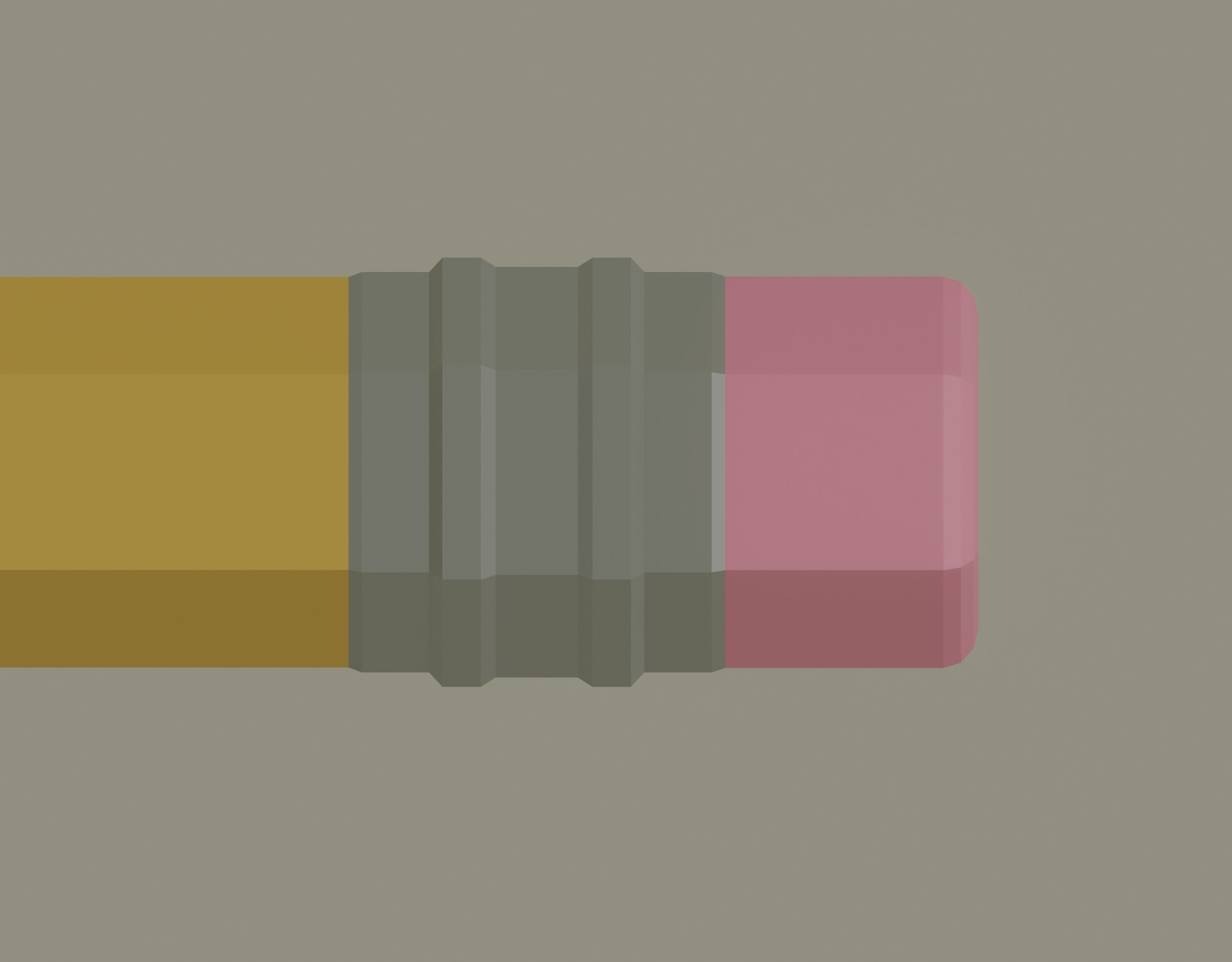 Toon Pencil Low-poly 3D model_9