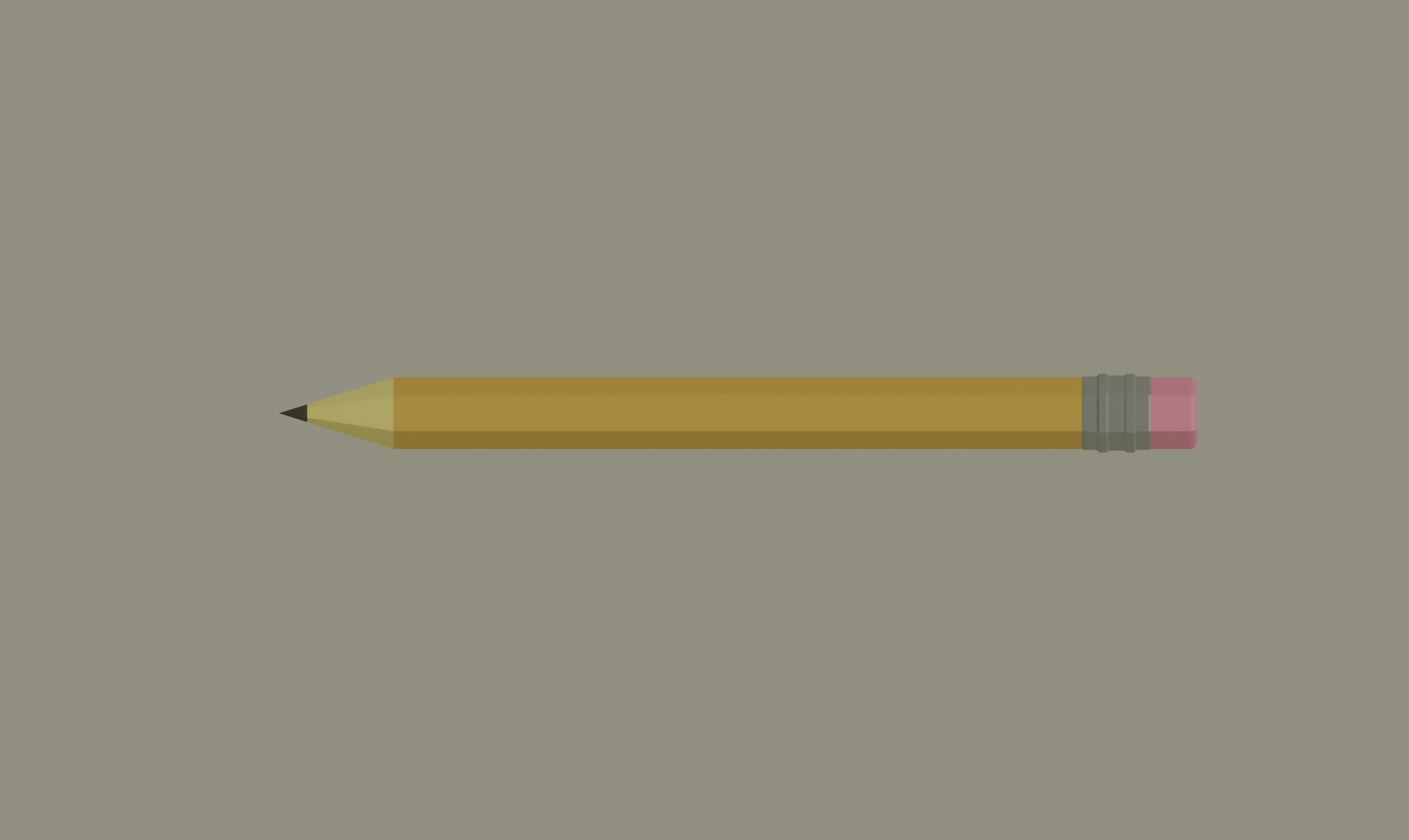 Toon Pencil Low-poly 3D model_1