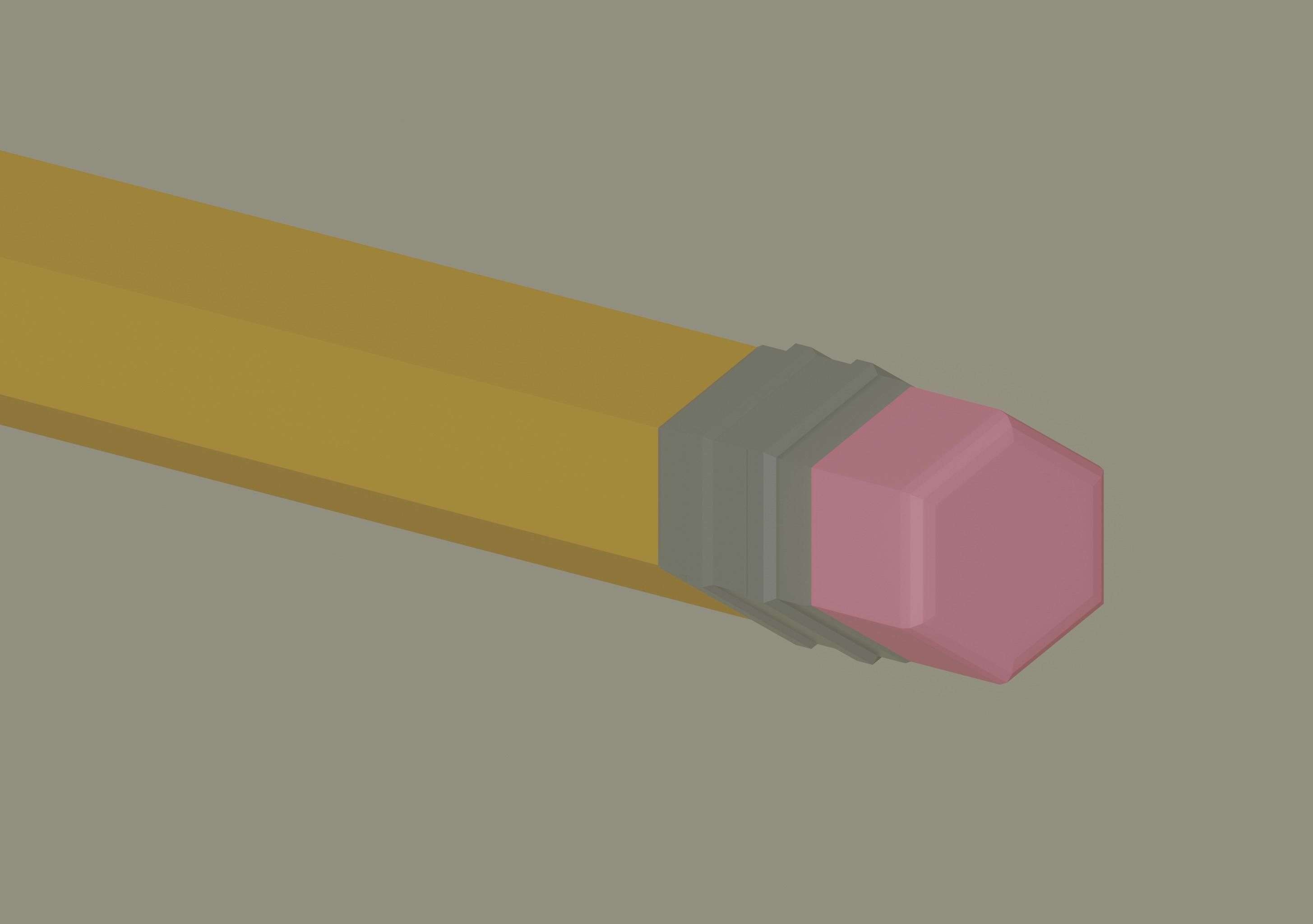 Toon Pencil Low-poly 3D model_8