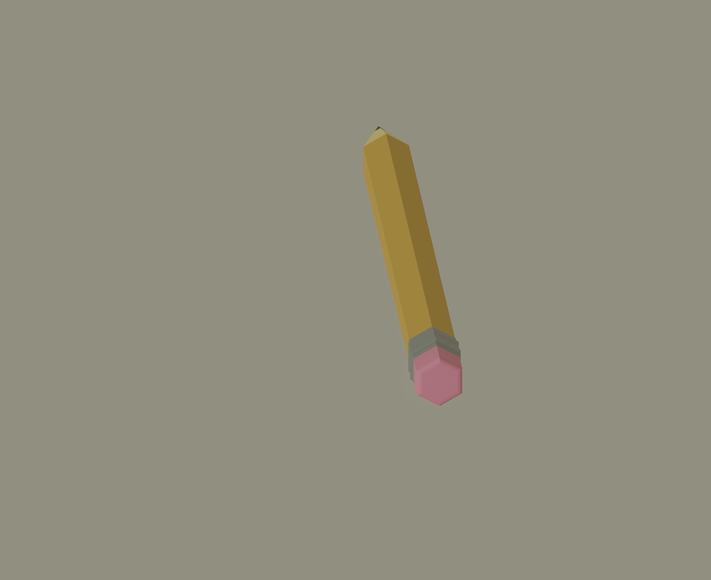 Toon Pencil Low-poly 3D model_5
