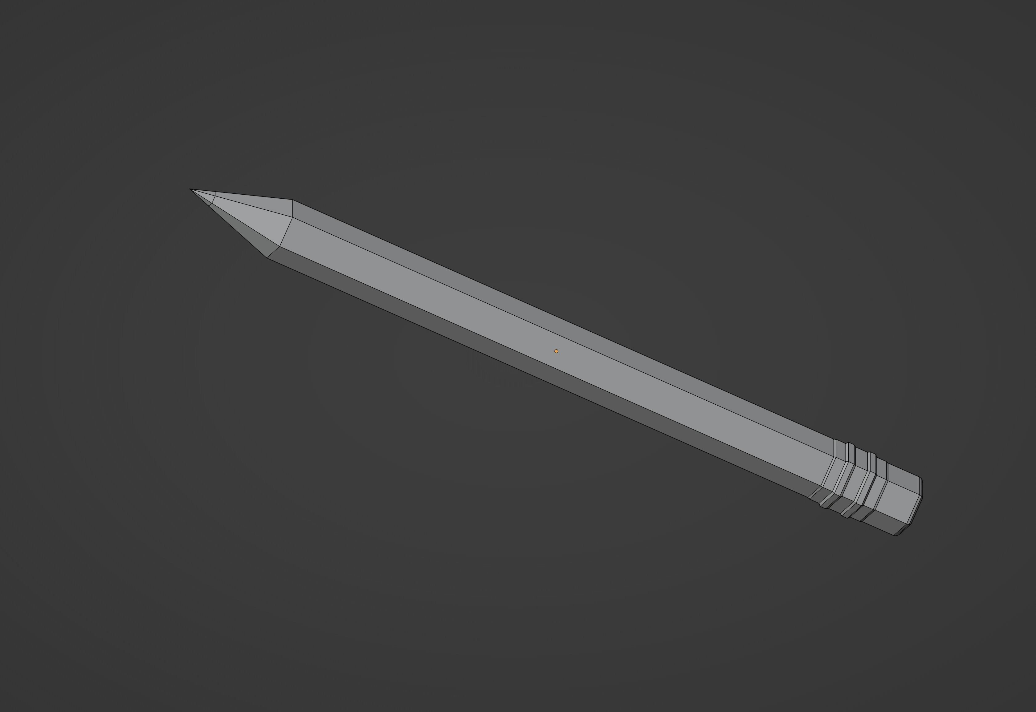Toon Pencil Low-poly 3D model_12