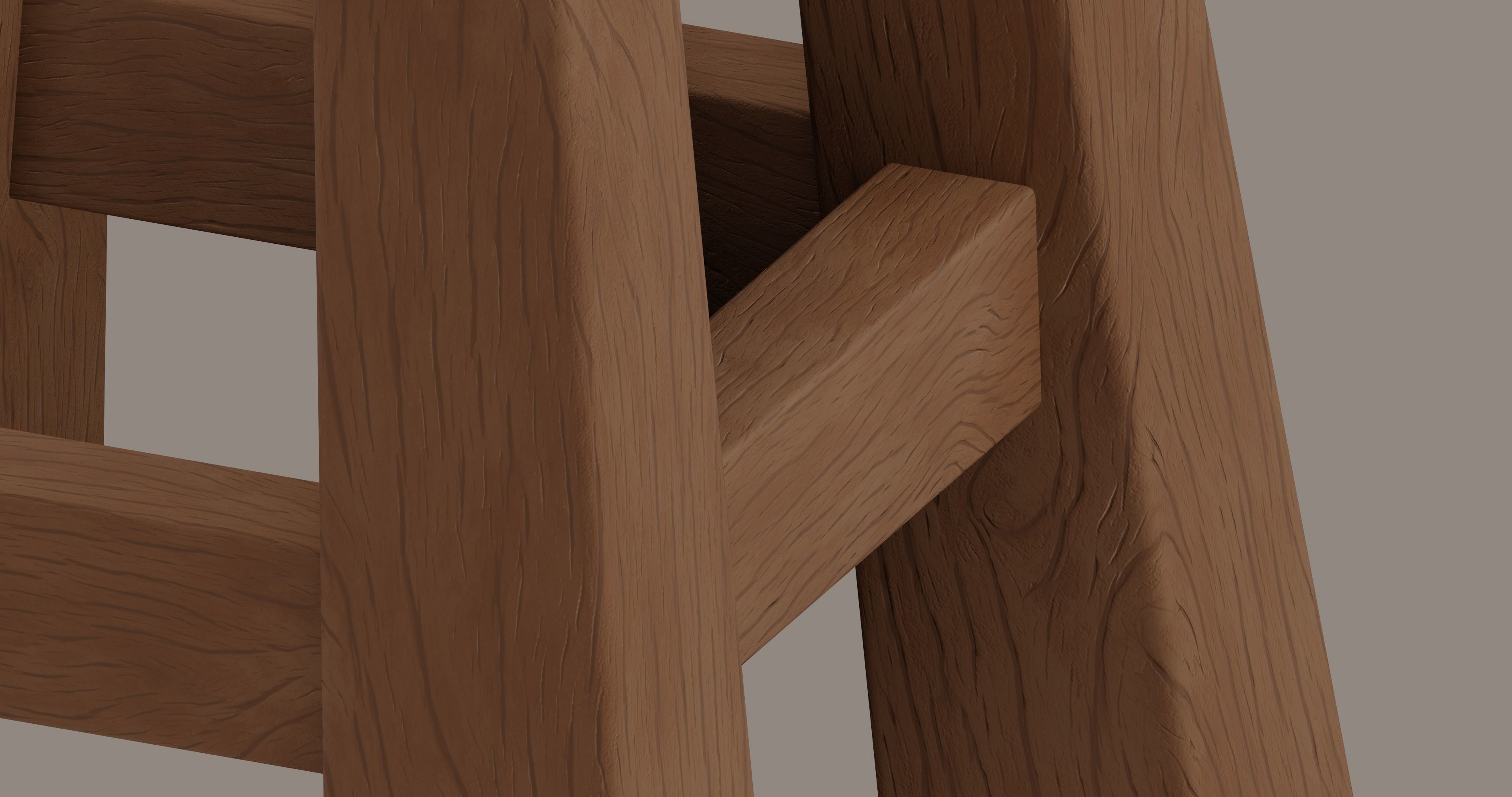 Small Stool 3D model_9
