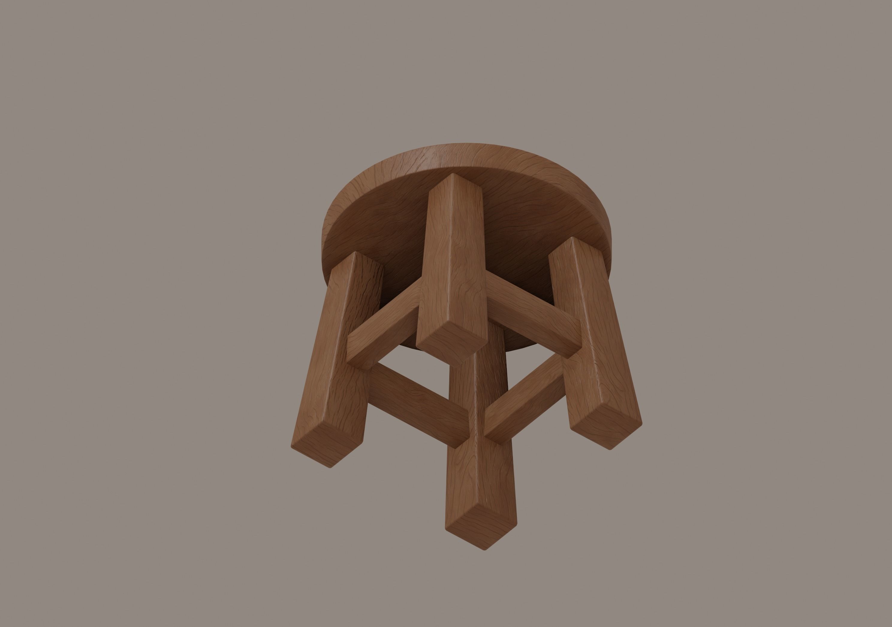 Small Stool 3D model_4