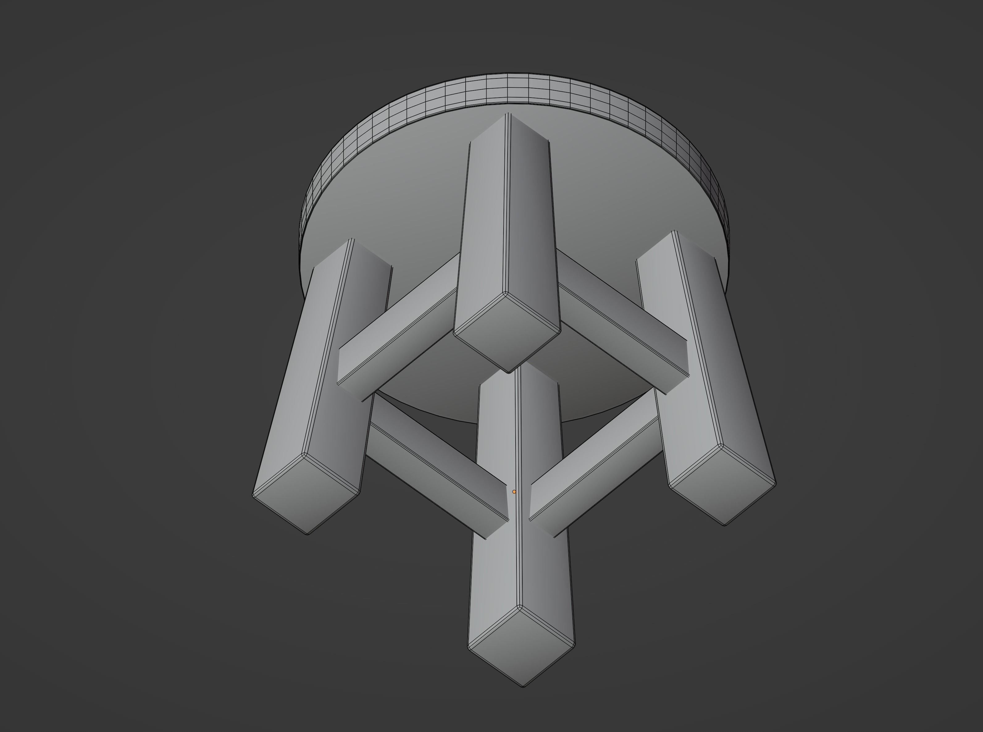 Small Stool 3D model_13