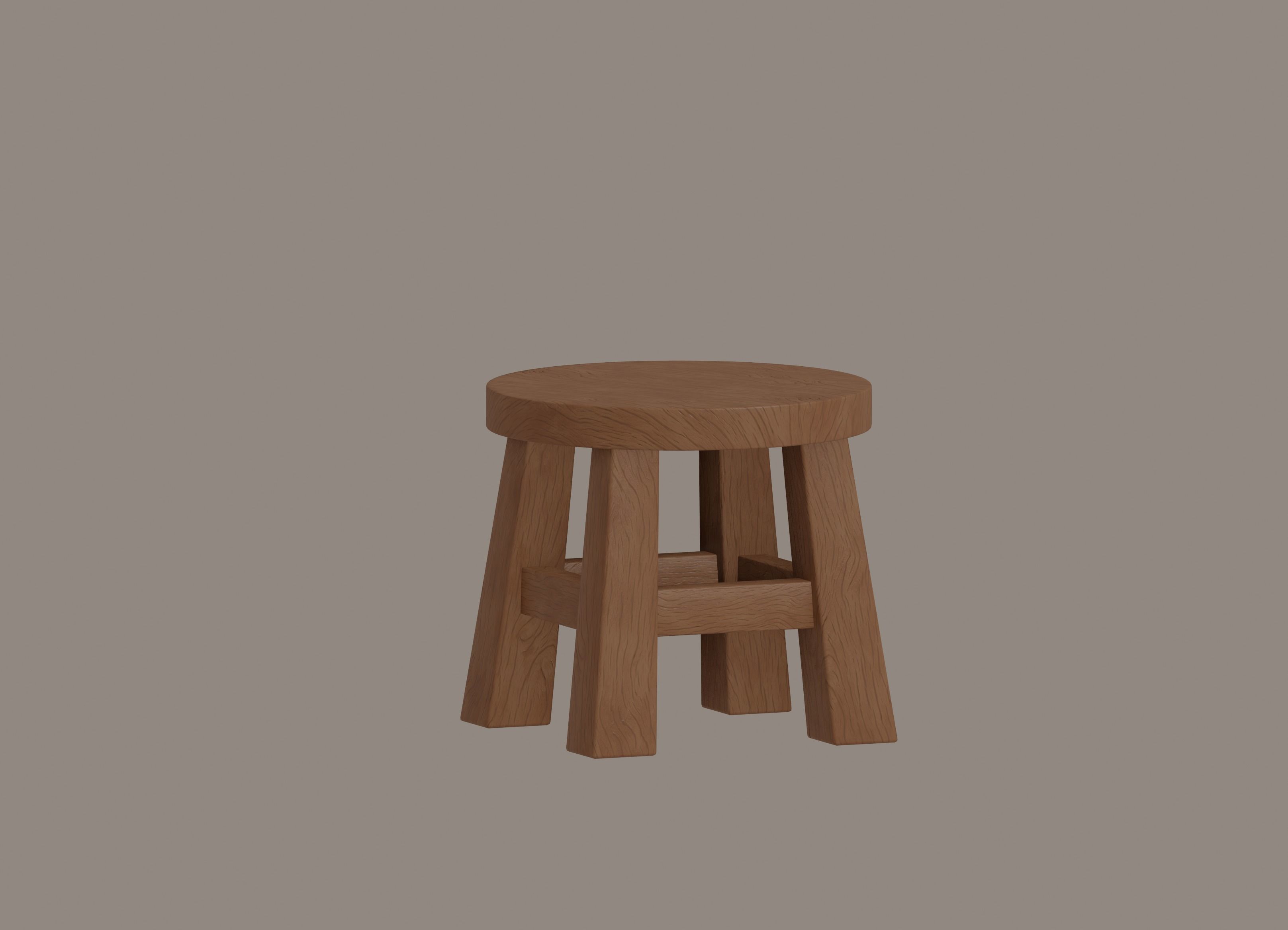Small Stool 3D model_2