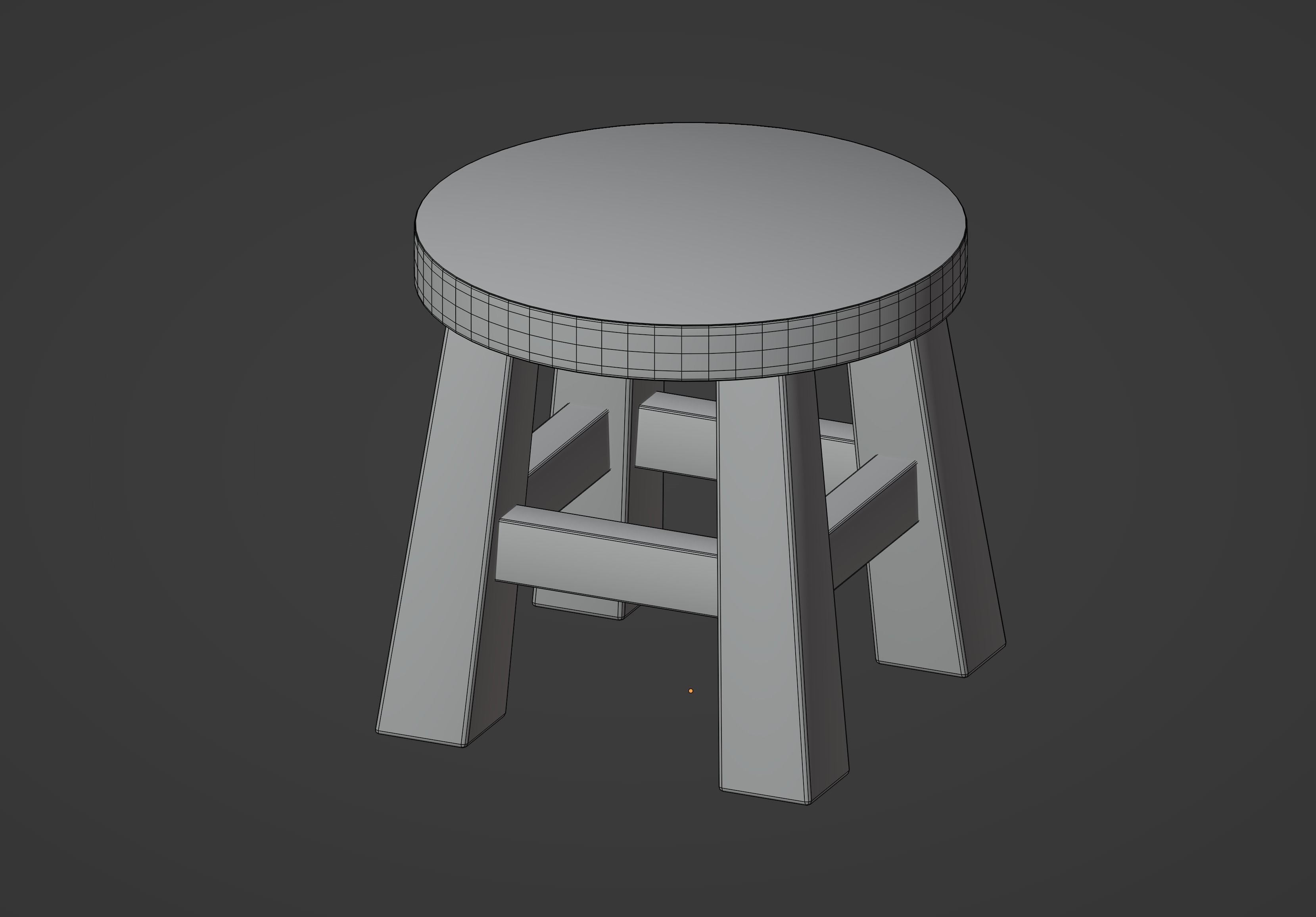 Small Stool 3D model_12