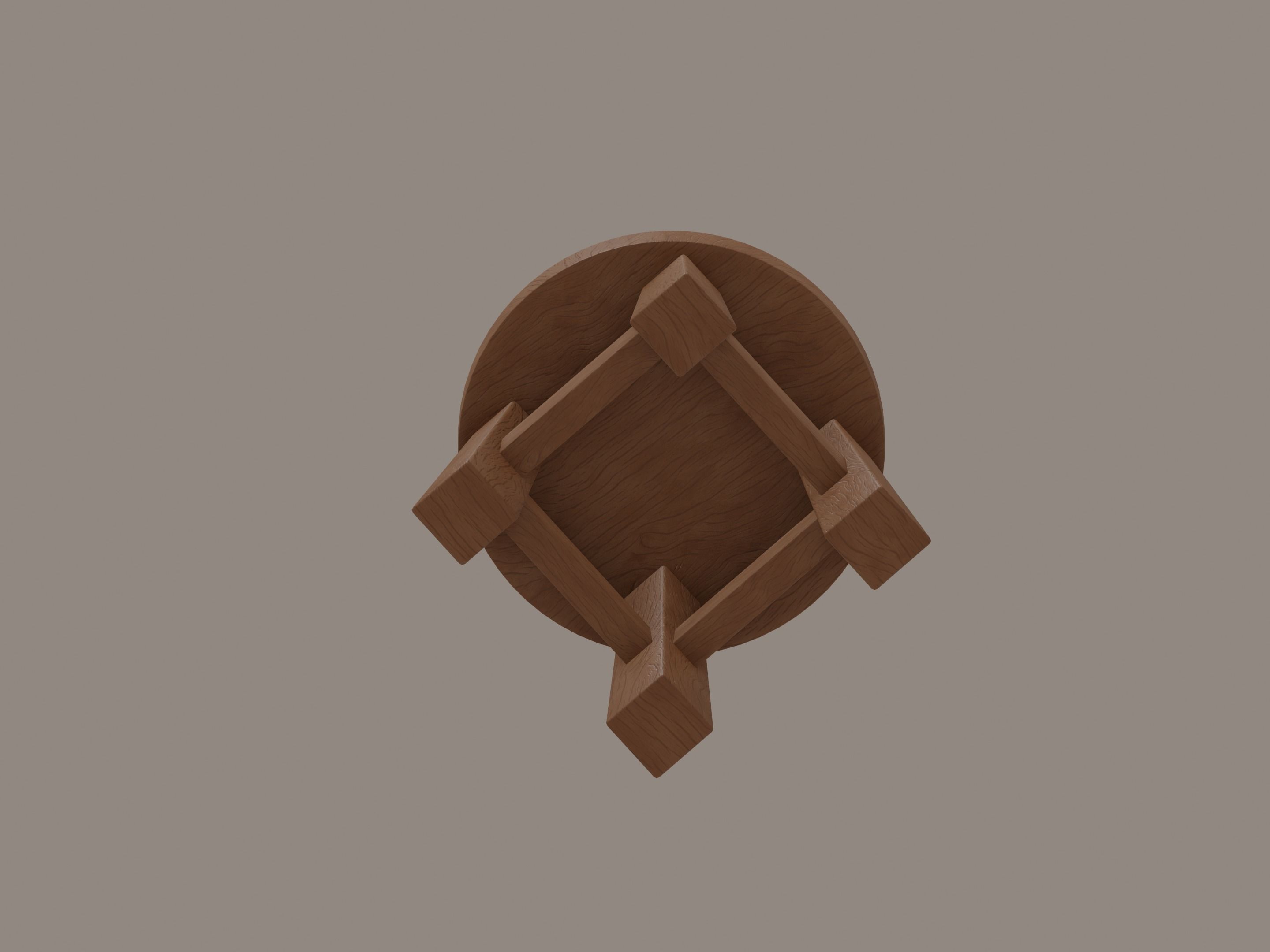 Small Stool 3D model_6