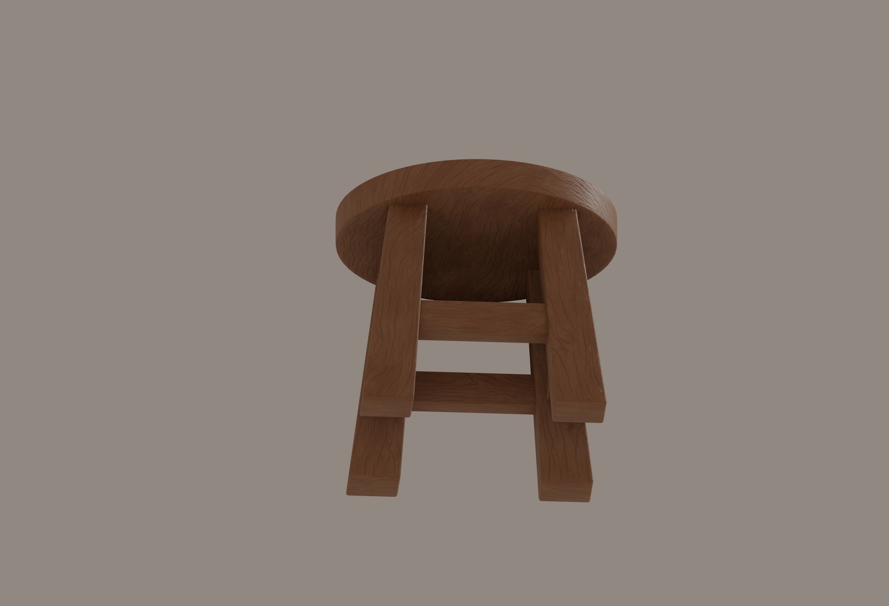 Small Stool 3D model_7
