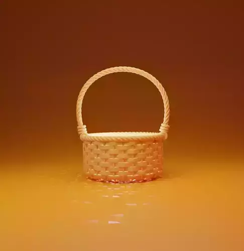 Wicker Basket 3D Model