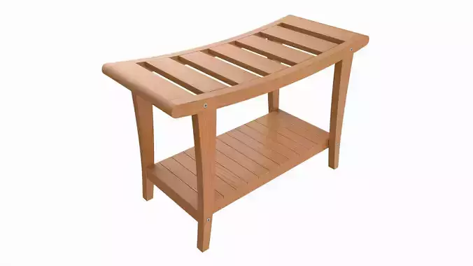 Bathroom Bench with Shelf