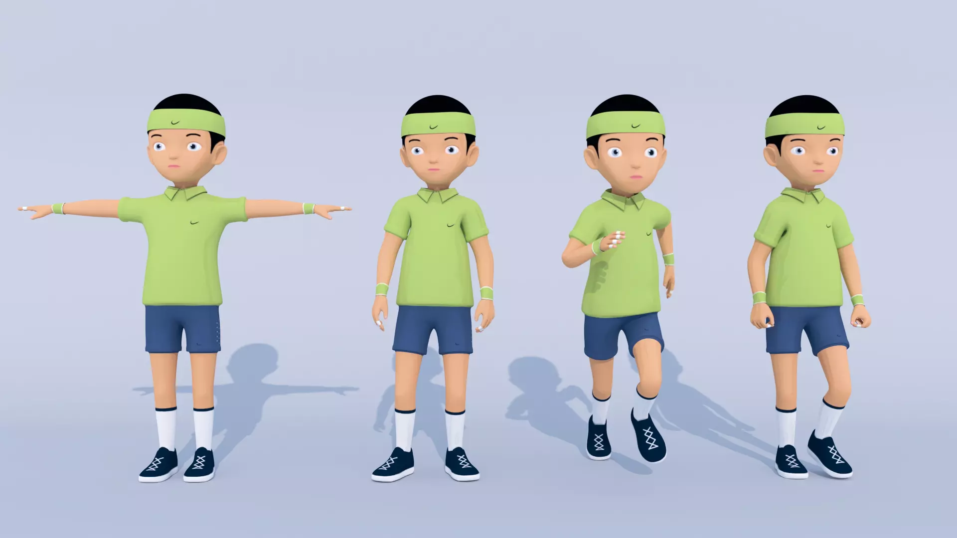 Sports athlete man 3d Free low-poly 3D model