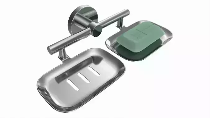 Bathroom Double Soap Holder 02 3D model
