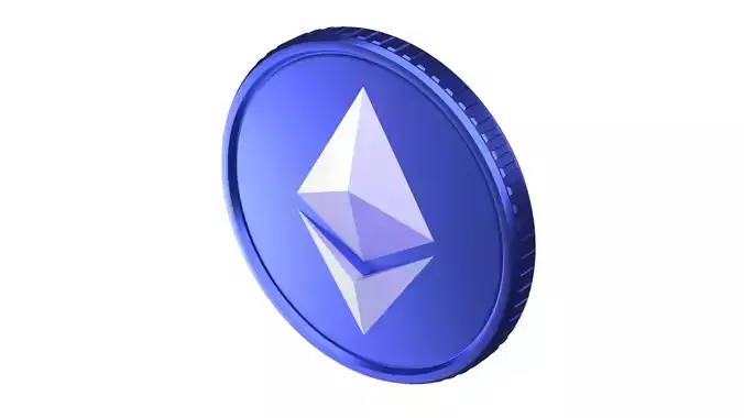 3D Ethereum ETH Cryptocurrency