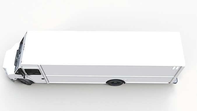 Freightliner step van Low-poly 3D model 6