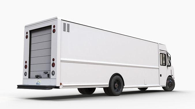 Freightliner step van Low-poly 3D model 7
