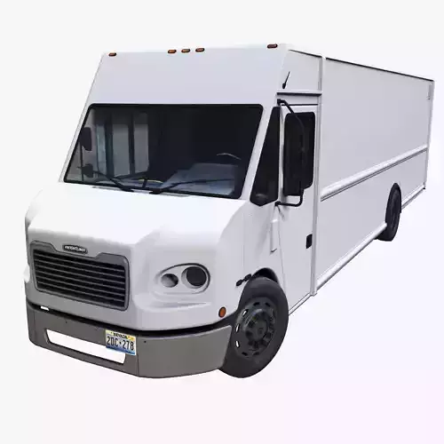 Freightliner step van Low-poly 3D model