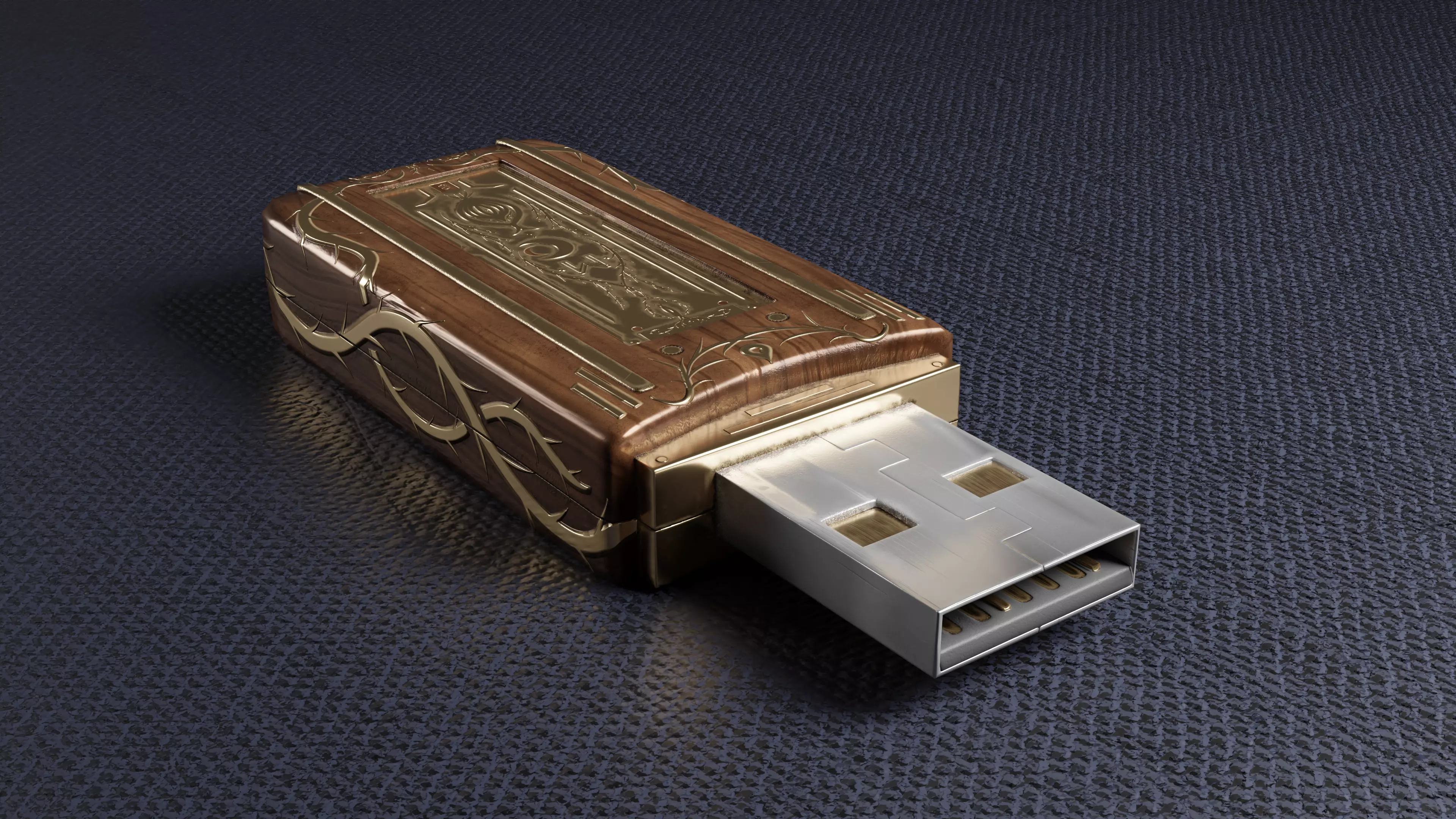 Vintage memory card Low-poly 3D model_0