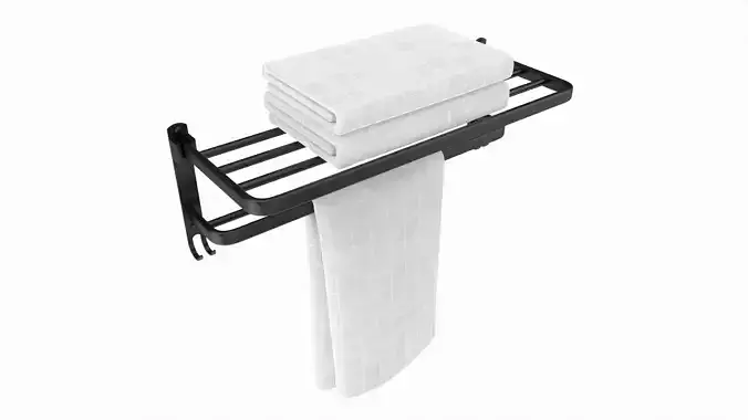 Bathroom Towel Rail Rack with Towels