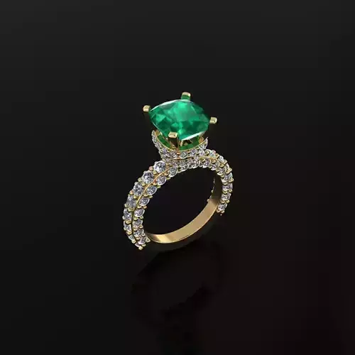 Ring with Cushion Stone 
