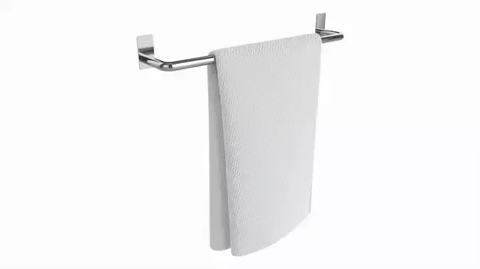 Metal Towel Rail with folded Towel 01