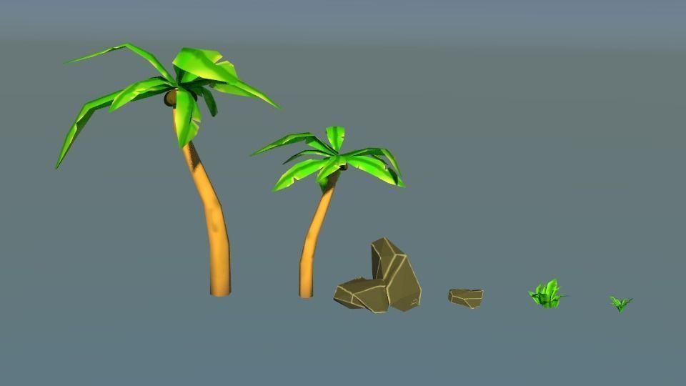 low poly nature assets Low-poly 3D model_3