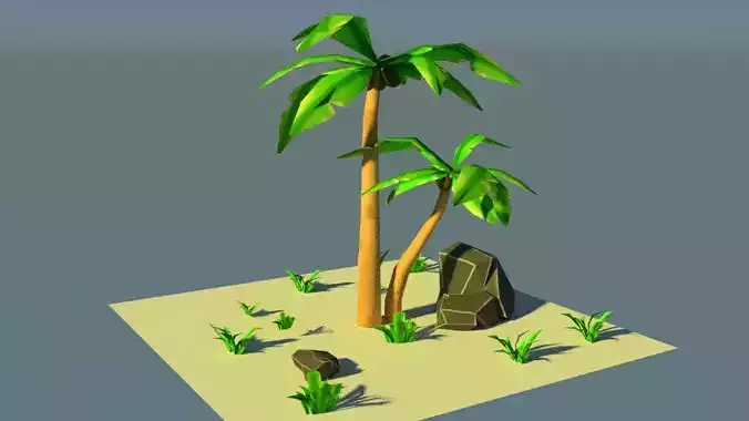 low poly nature assets
