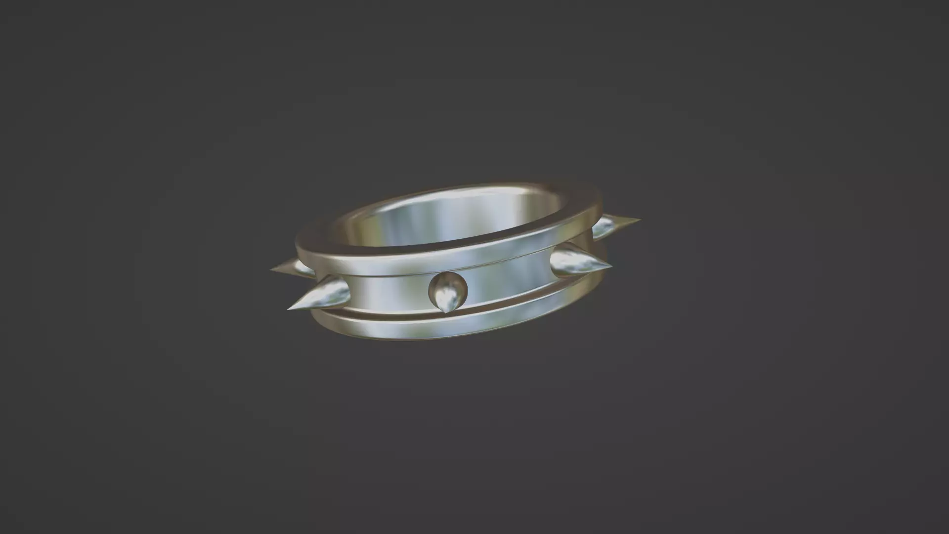 16mm spike pinky ring collar EU size 50 3D print model