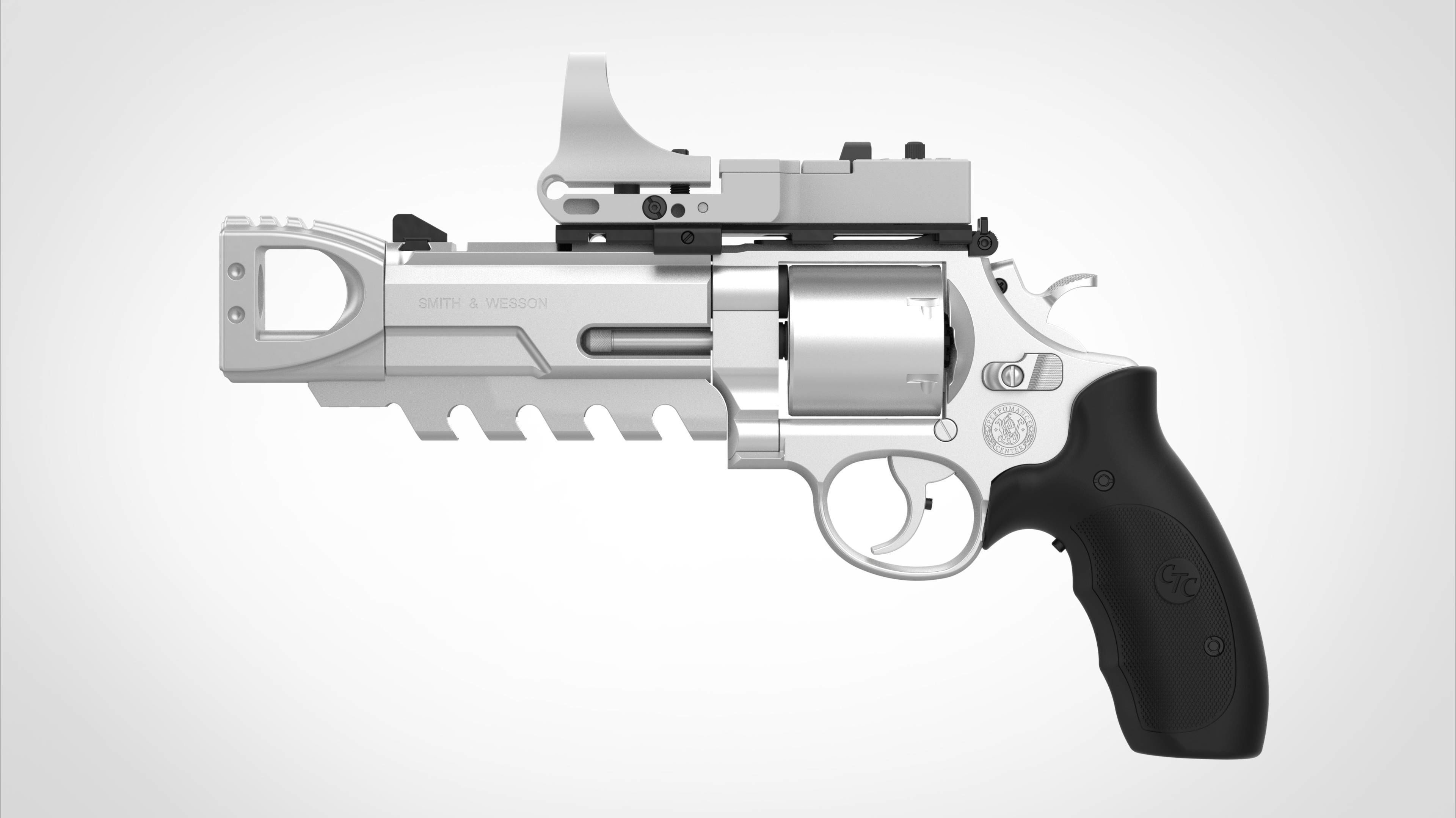 Modified Smith  Wesson 629 Perfomance from the  movie xXx 2003 3D model_1