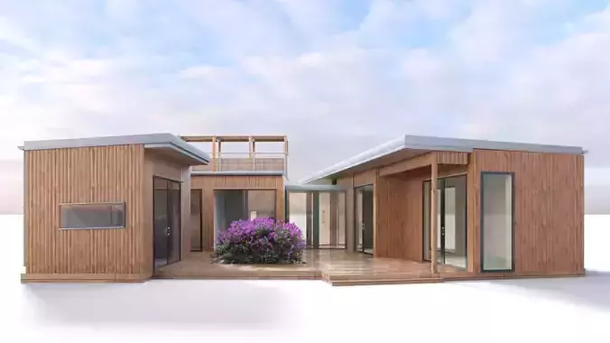 Low Poly Summer Villa House