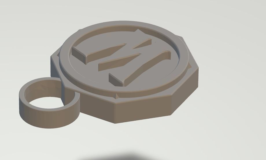 World of Warcraft WOW logo 3D print model_3