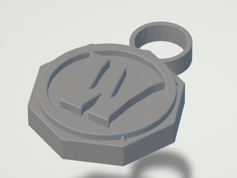 World of Warcraft WOW logo 3D print model_1